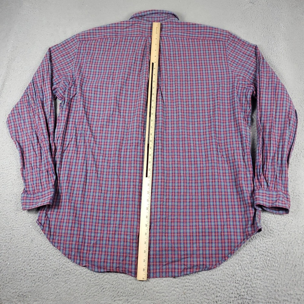 Ralph Lauren Mens 2XLT Blue Red Plaid Pony Button Up Long Sleeve Shirt 2XL Tall - Picture 4 of 7